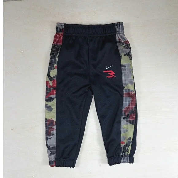 Nike Russell Wilson RW3 Toddler Joggers Black Camo Grid Pants 18M 0055-023