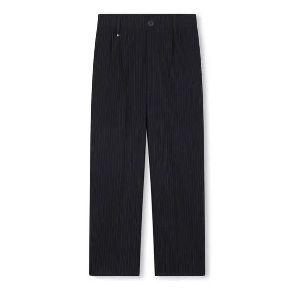 BOSS - Pinstripe Dress Pants - Navy