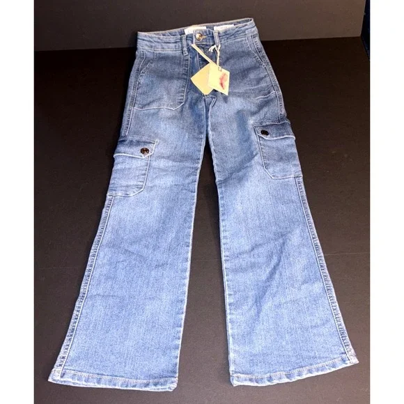 Jessica Simpson Light Blue Bootcut Cargo Jeans - Kids