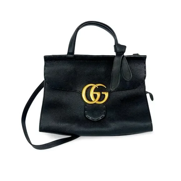Gucci GG Marmont Small Top Handle Bag Black