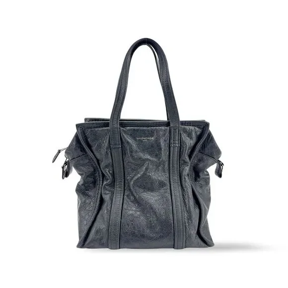 Balenciaga Papier A4 Zip Around Tote Bag Black