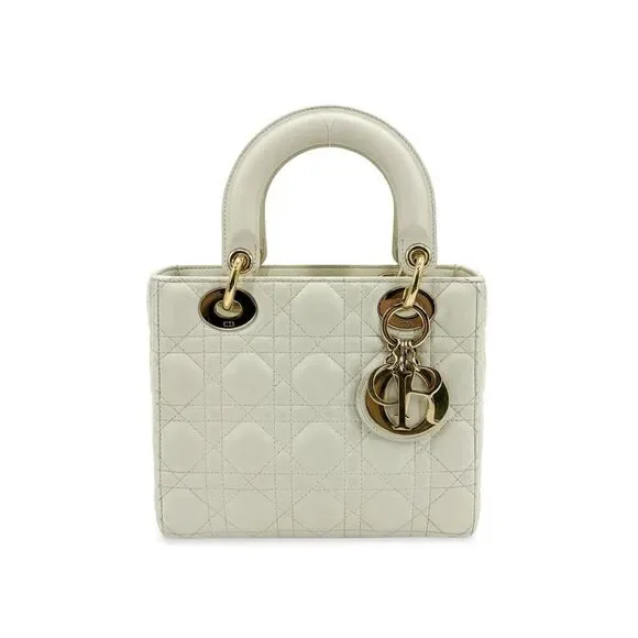 Dior Lady Dior Small Bag Latte Lambskin Gold Hardware