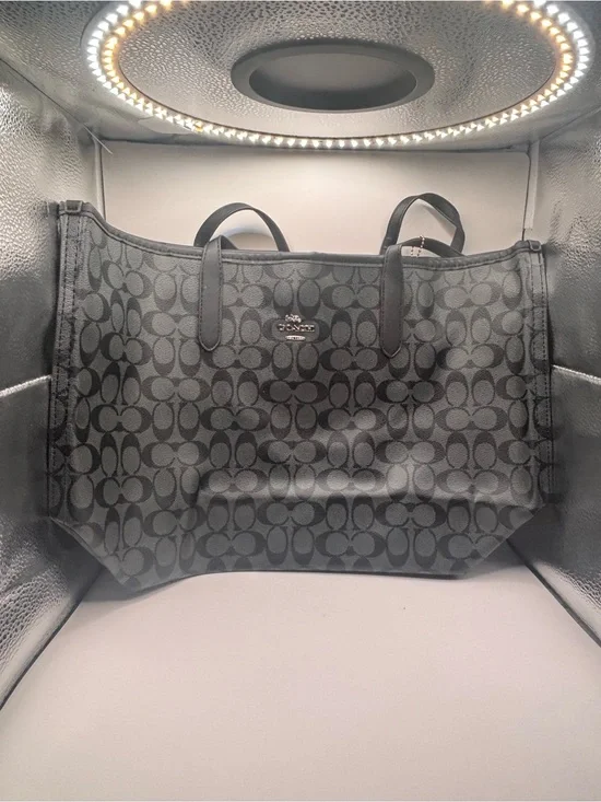 Coach Black Signature Canvas Tote Bag