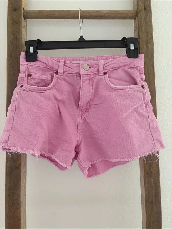 Zara Girls Pink Denim Cutoff Shorts