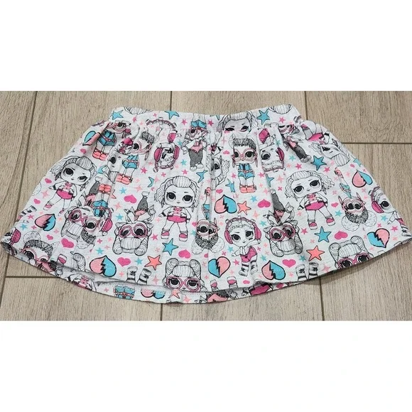 LOL Surprise Doll Girls Skort (Skirt with‎ Shorts)  XS 4-5  Gray