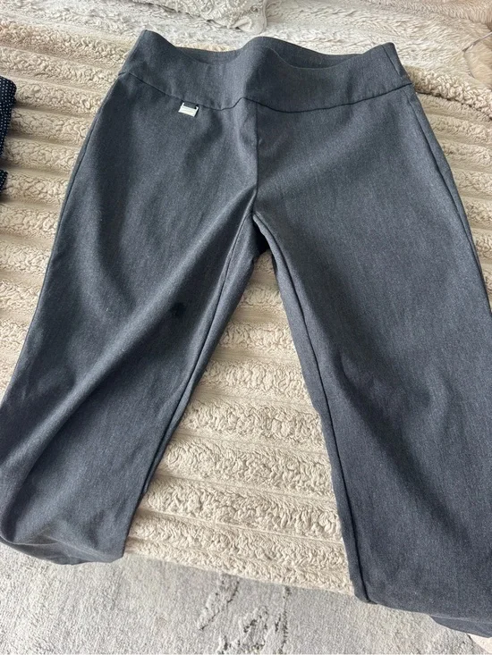 Women's Charcoal Gray Knit Pull-On Pants