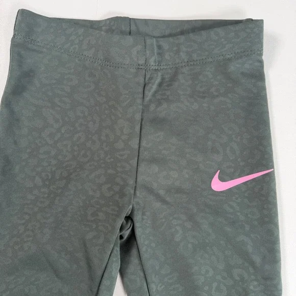 Nike Leggings Girls 2T Grey Leopard Print Flared Leg Athletic Pants M495-E6H