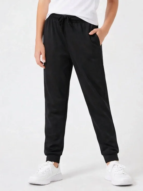 BCG Black Athletic Jogger Pants Youth L 14/16