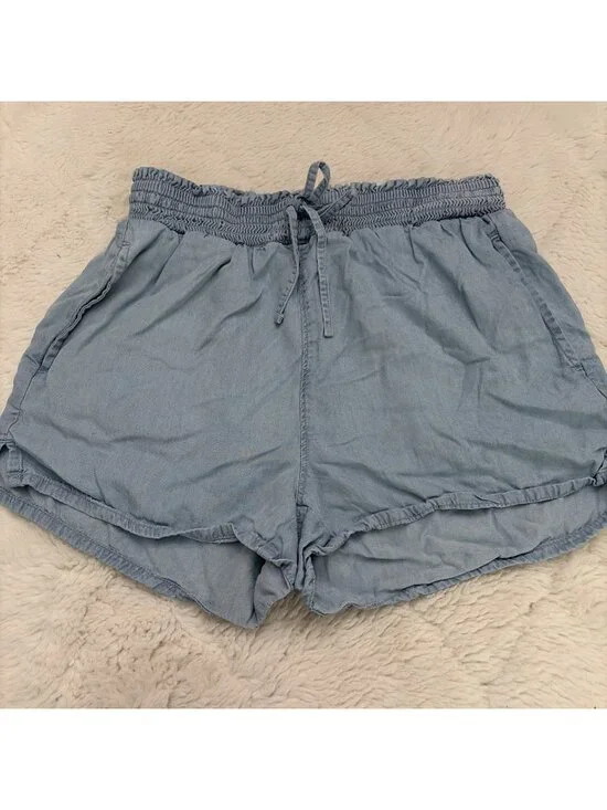 So Goods For Life Girls Blue Chambray Beachy Shorts Small High Rise