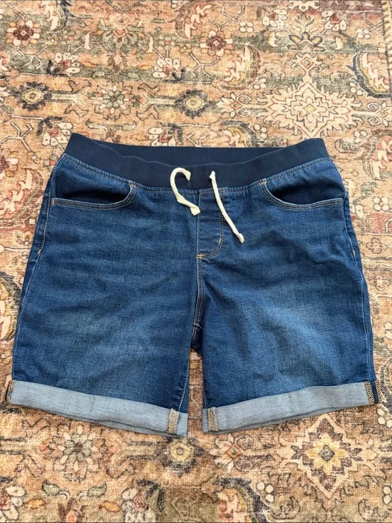 wonder nation Denim Drawstring Shorts - Blue