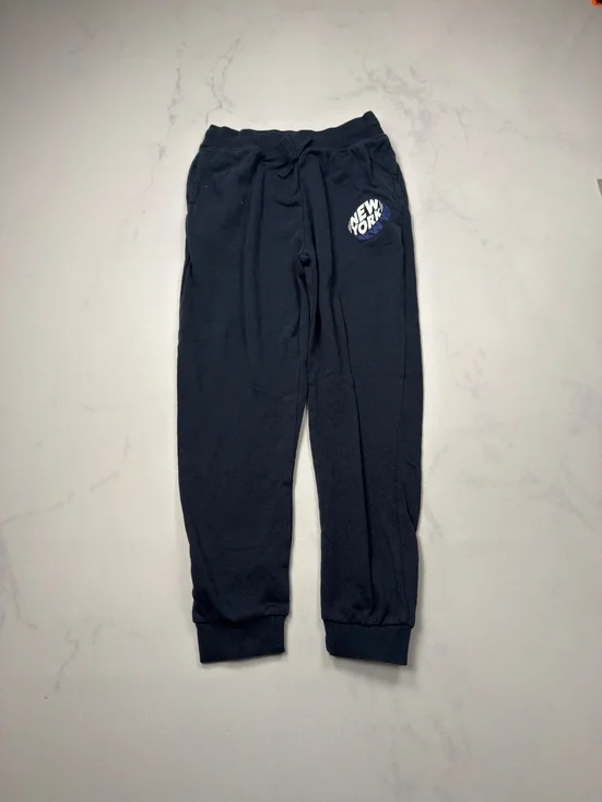 H&M Sweatpants New York Navy Casual Drawstring - Boys 14Y