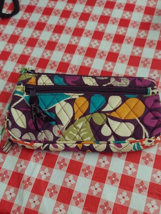 New With Tags Vera Bradley Purple Multi Quilted Floral Wristlet