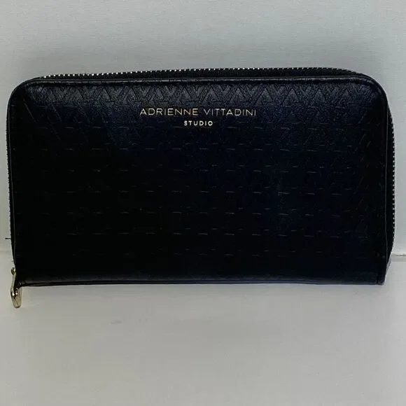 Adienne Vittadini Black‎ Card wallet zippered 4x8