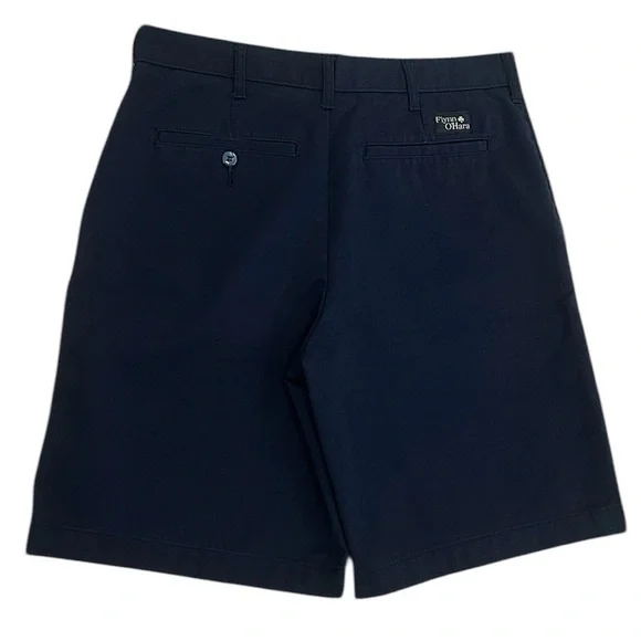 Flynn O’Hara Boys Navy Blue Chino Shorts Uniform Shorts Size 30w Twill Walking