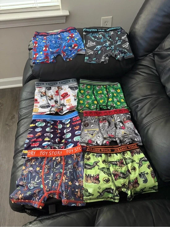 4T Marvel Toy Story Boys Multicolor Character Boxer Briefs Pack Lot of 8