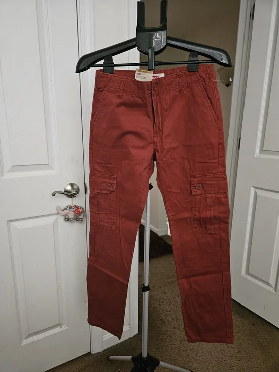 Levi's Kids Cargo Jeans in Rust Red