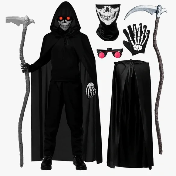 Spooktacular Creations Grim Reaper Child Costume for Boys Kids One Size NWOT