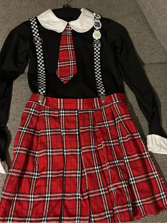 Spirit Red Plaid Schoolgirl Costume Lg in Girls