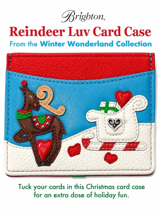 Brighton Holiday Card Holder with Rudolf Reindeer Design & Sleigh 𝐑𝐞𝐭𝐢𝐫𝐞𝐝 NEW