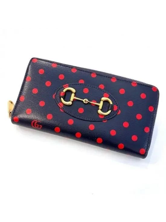 Gucci Polka Dot Horsebit Zip Long #329723G33B