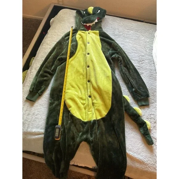 Silver Lilly Dinosaur GODZILLA Unionsuit Cosplay Halloween Costume Large