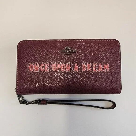 NWT CD971 COACH Disney X Long Zip Wallet Once Upon a Dream Sleeping Beauty