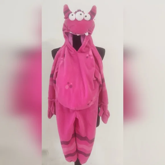 miniwear Bright Pink Monster Hooded Kids Costume