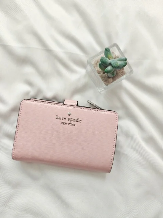 New Kate Spade Madison Medium Bifold Wallet Tutu Pink KN227 $199