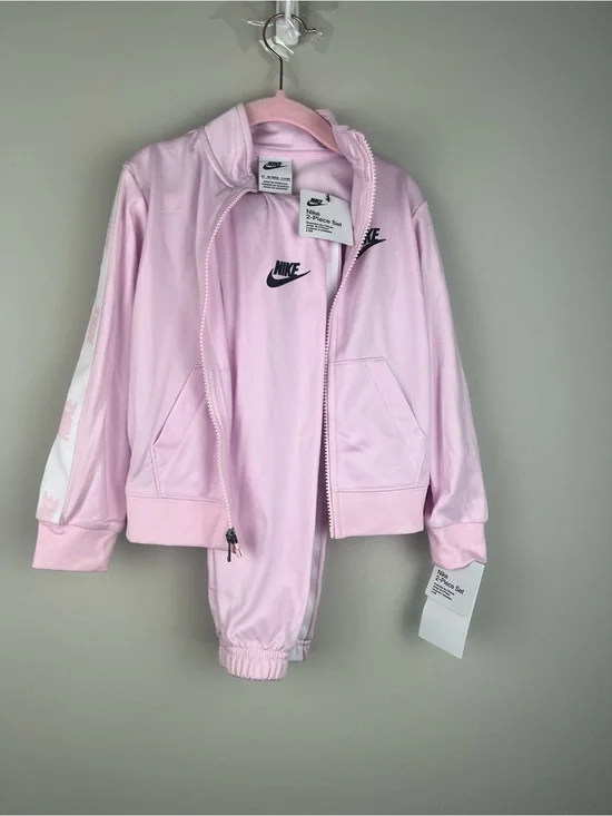 Nike Kids Light Pink Track Jacket and Pants Set