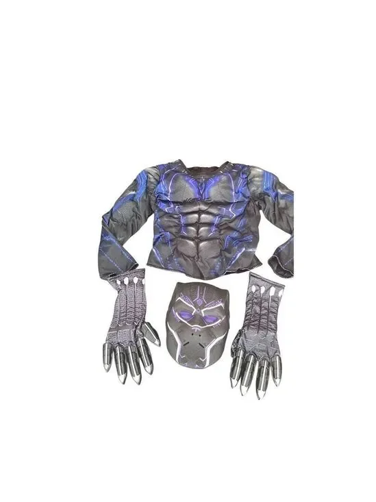 BLACK PANTER 2 IN 1 REVERSIBLE MC SHIRT Costume Halloween Kids