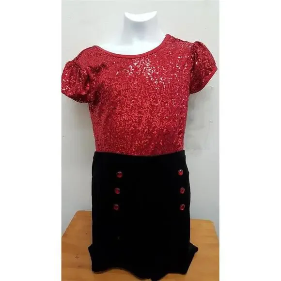Pre-Owned Dance Costume Curtain Call E1571 Large Child Red Jazz