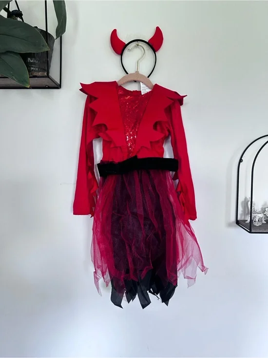 Spooktacular Creations Devil Demon Halloween Costume Size Small Youth