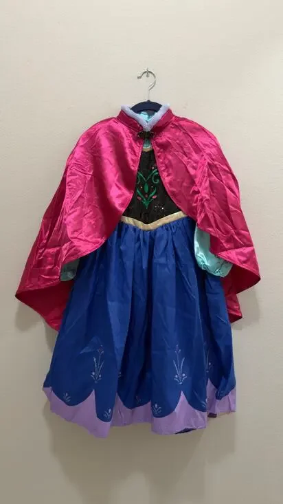 Disney Parks Princess Anna Frozen Costume Dress and Cape NWT Size 7/8