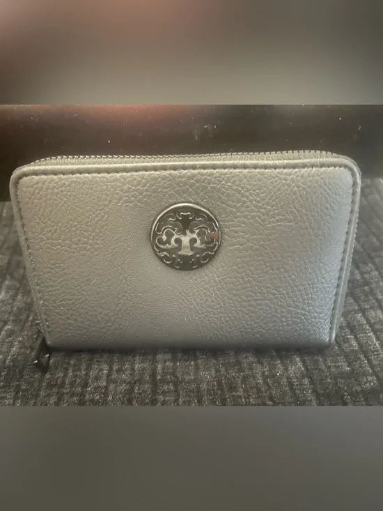 Black Pebbled Zip-Around Wallet