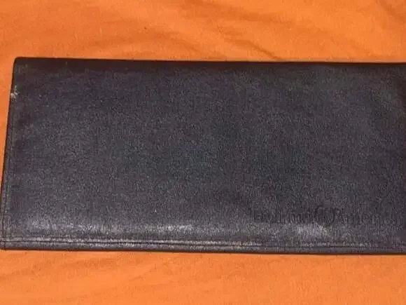Holland America Cruise Line Black Leather Document OrganizerCheckbookWallet