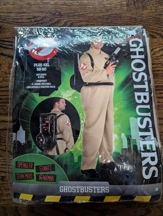 Men's Ghostbuster Jumpsuit Costume - Tan- 4XL