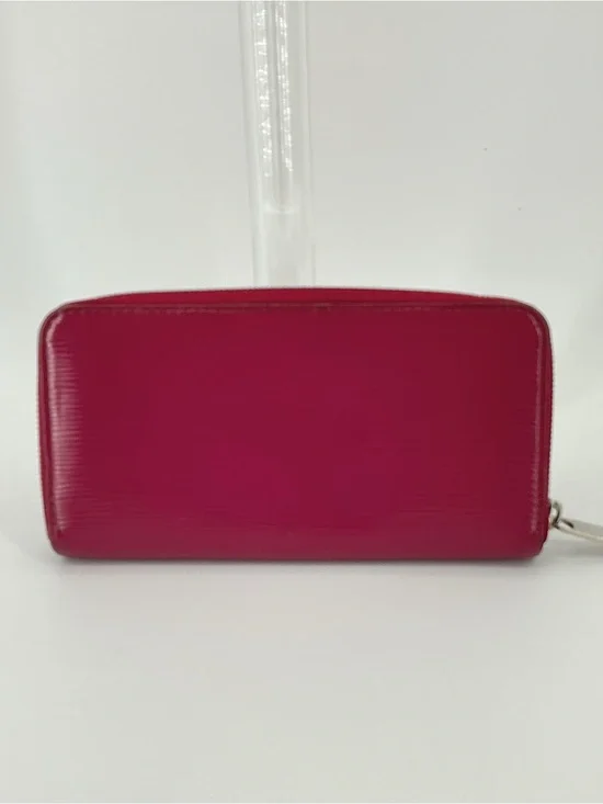 Louis Vuitton Zippy Wallet Epi Leather Fuchsia Pink Silver Hardware Authentic