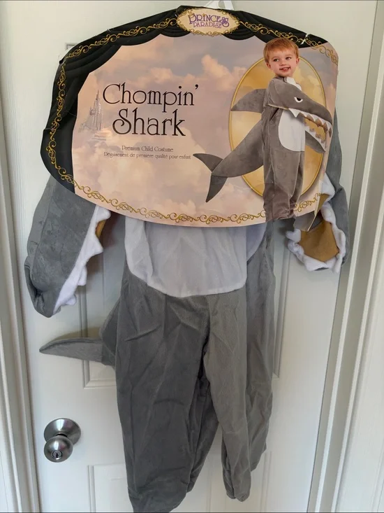 Chompin' Shark Kids Costume - Gray