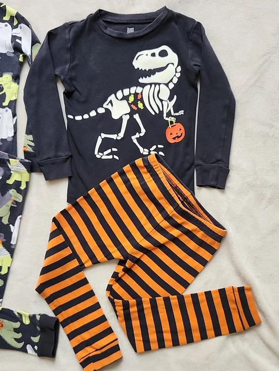 Carter's Halloween PJ  Dinosaur Skeleton Pajama, set Of 2, 4T