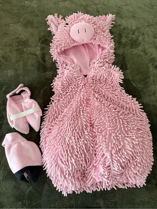 Pink Plush Pig Kids costume