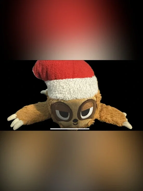 Bark Box XXL Plush Sloth with Santa Hat JUMBO Dog Toy