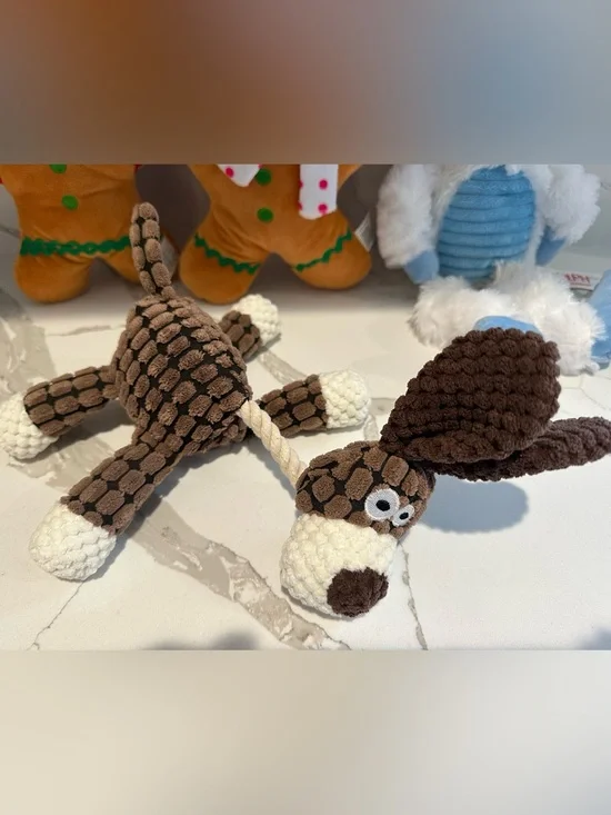Plush Brown & Cream Moose Dog Toy Brand New No Tag