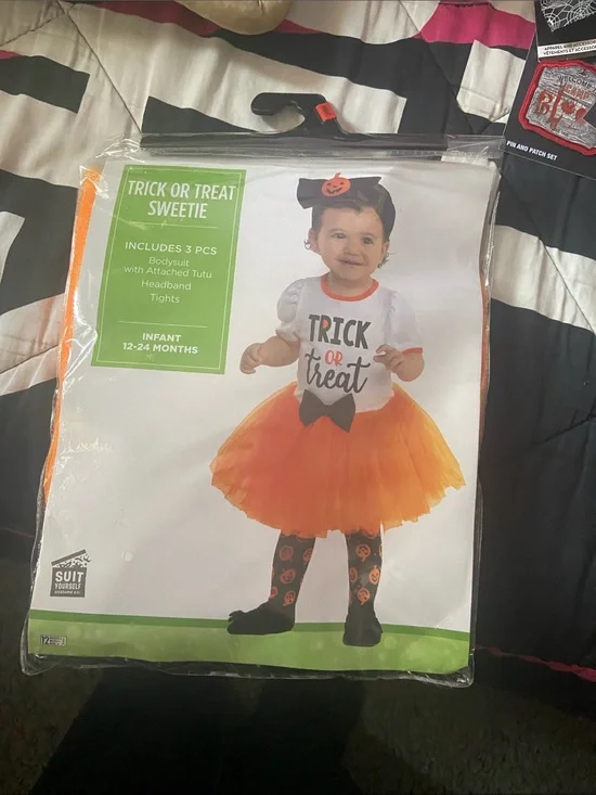 Trick or Treat Sweetie Orange Tutu Infant Costume