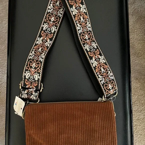 Custom-made Brown corduroy shoulder bag‎
