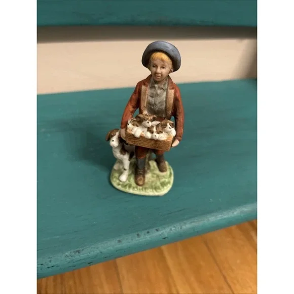 Vintage Norman Rockwell 1983 Puppy Love Figurine Figure N.R. Museum‎ INC 4
