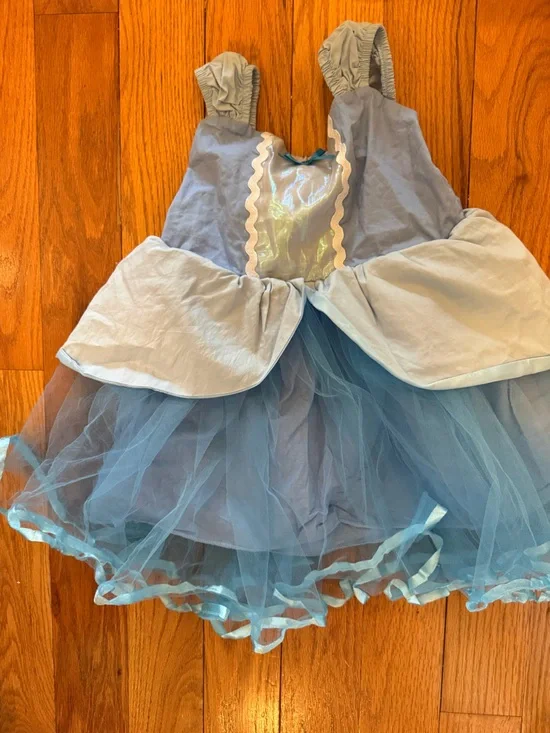 Light Blue Tulle Princess Dance Costume Dress for Kids