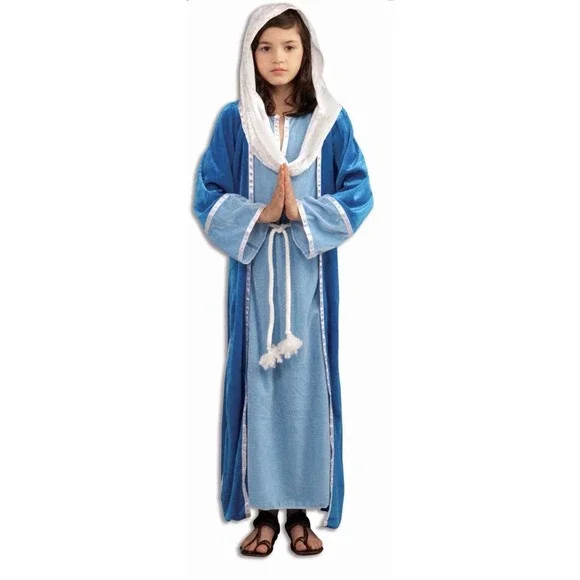 Child Medium 8-10 Forum Biblical Times Deluxe Mary Costume Robe w/Headpiece Gown