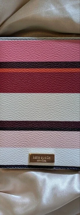Kate Spade Striped Passport Cover in Cream, Pink, Red