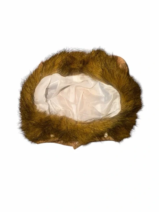 Kids Brown Faux Fur Animal Headpiece Costume Accesory