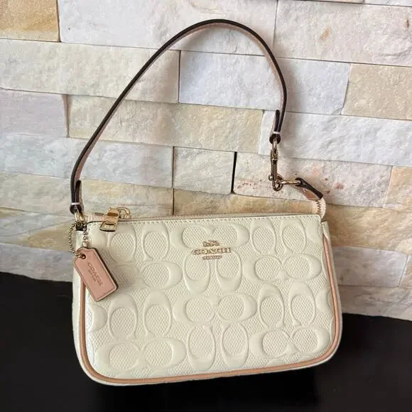 New‼️Coach Nolita 19 In Signature Leather With Charms Gold/Light Lemon CEM98